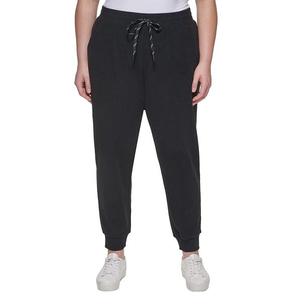 ANDREW MARC NEW YORK Jogger Pants Drawstring High-Rise Cuffed Hem Black Size XXL - Picture 1 of 8